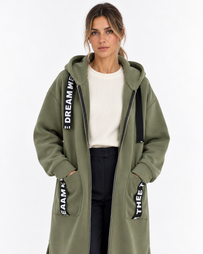 Abrigo Greta oversize con capucha