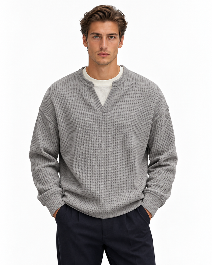 Jersey Alba de punto gofrado para hombre