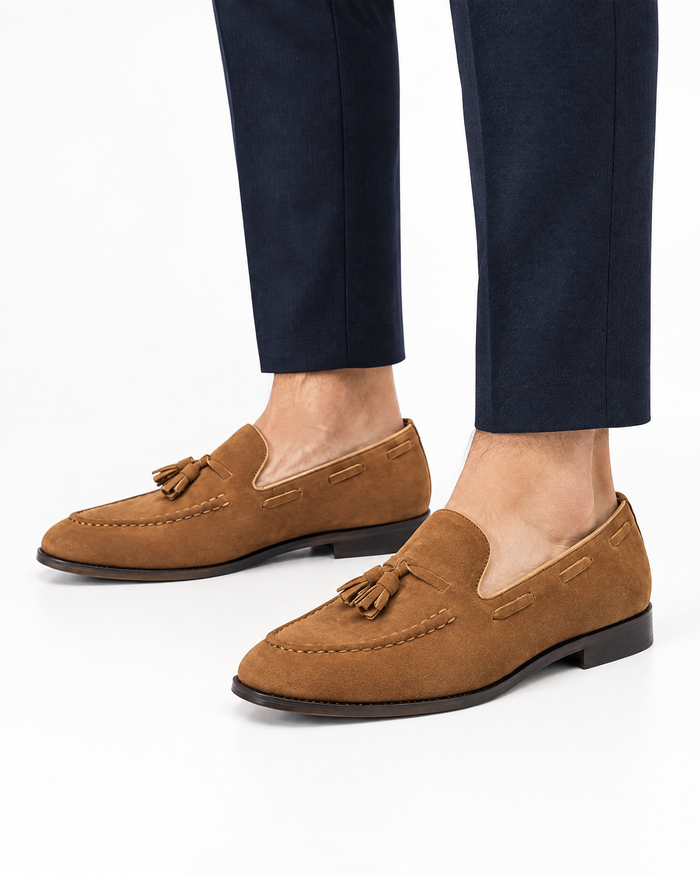 Mocasines Dario de ante con borlas