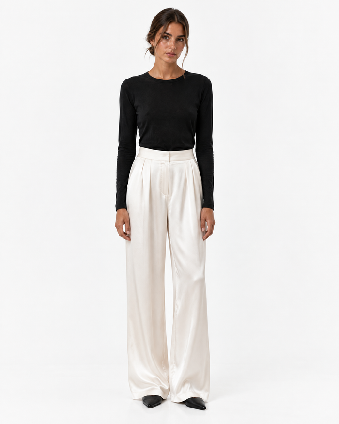 Pantalón Valentina de satén ancho