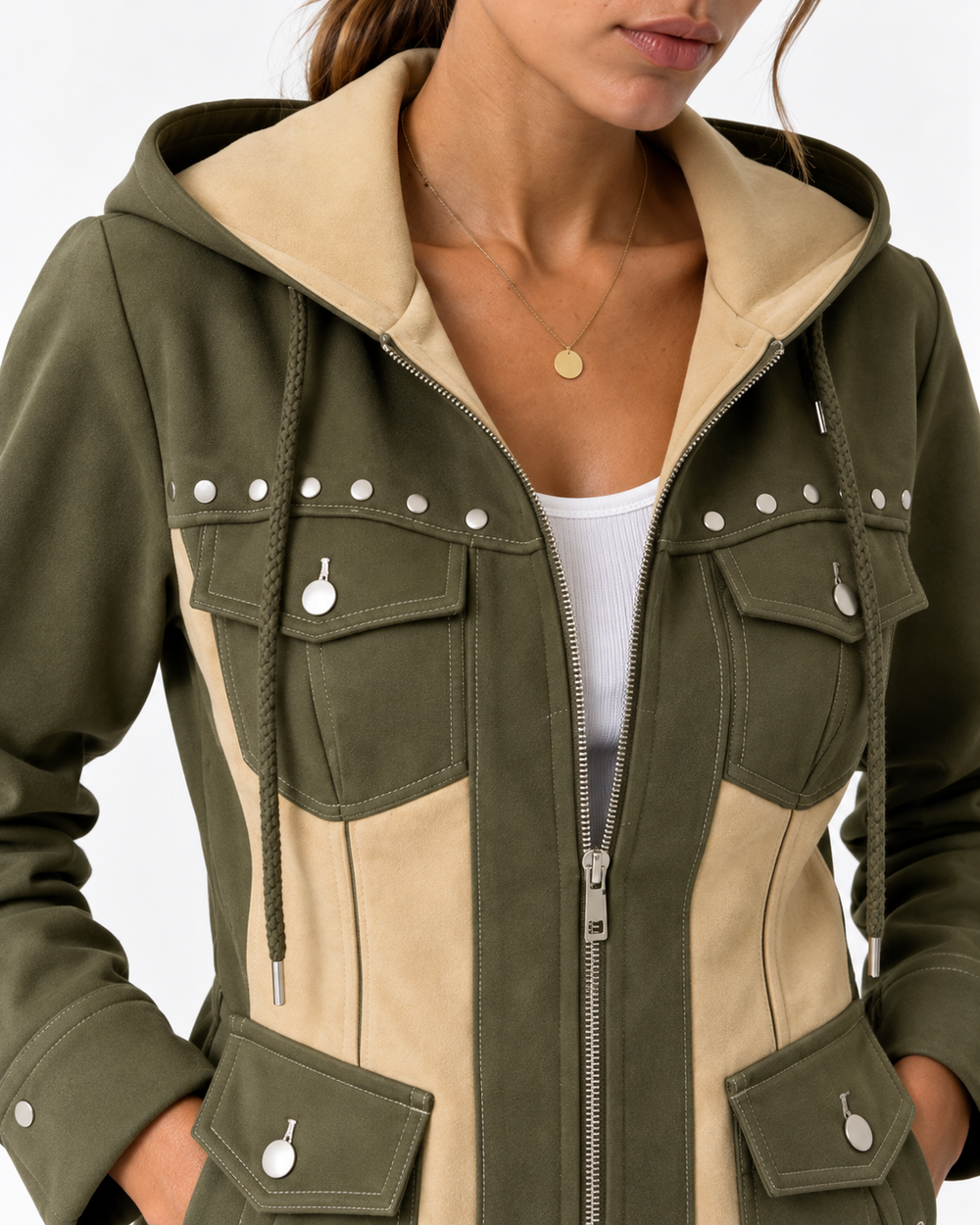 Verde oliva / Beige