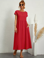Clara | Robe Midi Fluide à Poches