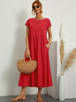 Clara | Robe Midi Fluide à Poches