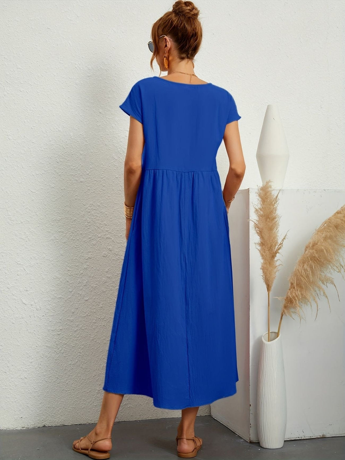 Clara | Robe Midi Fluide à Poches