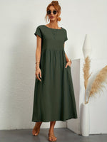 Clara | Robe Midi Fluide à Poches