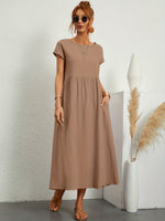 Clara | Robe Midi Fluide à Poches