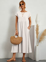 Clara | Robe Midi Fluide à Poches
