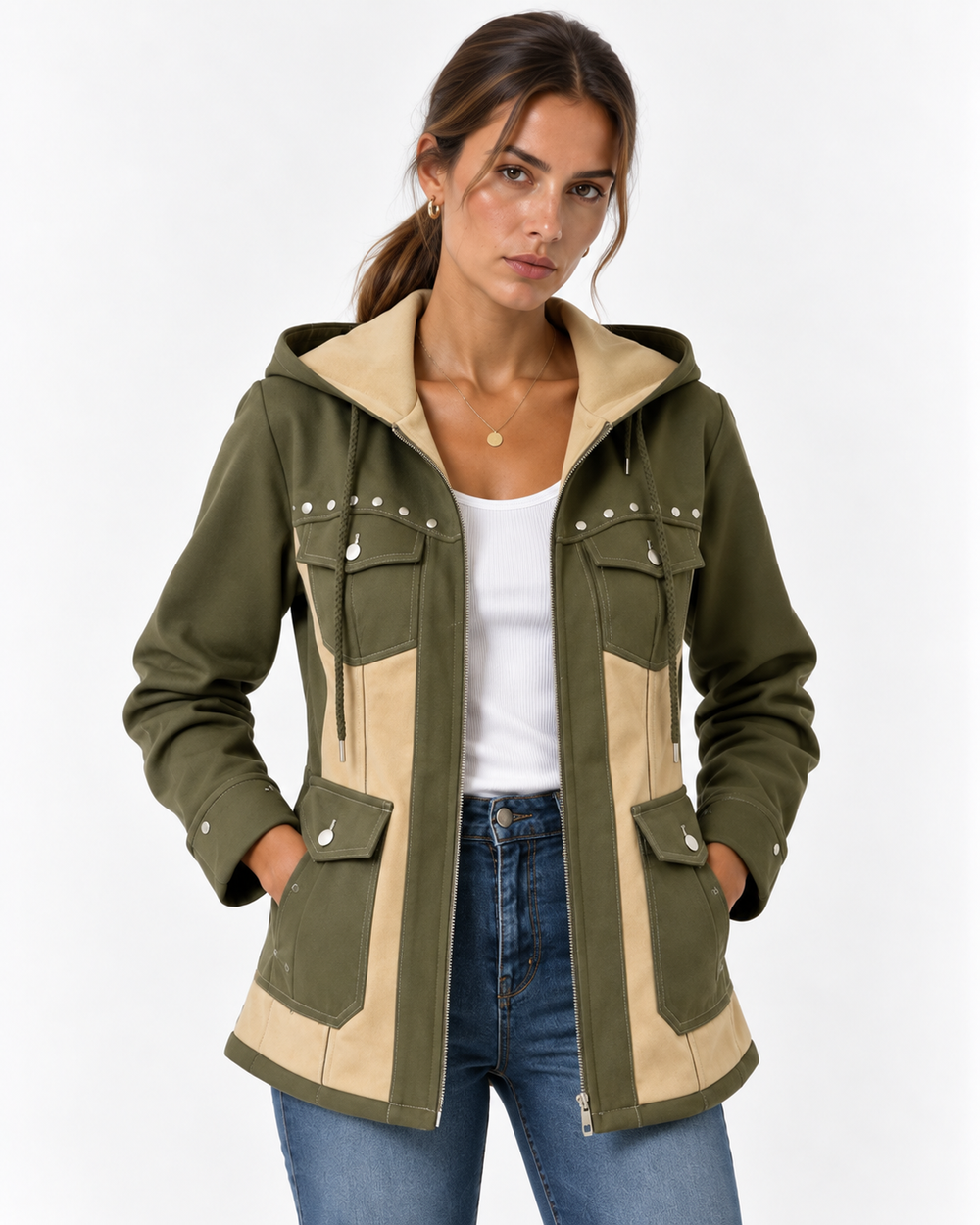 Verde oliva / Beige