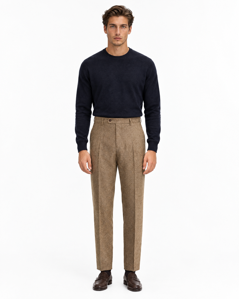 Pantalón Gael de tweed grueso con pinza
