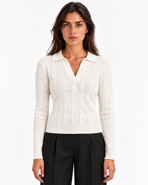 Jersey Allegra de ochos con cuello polo