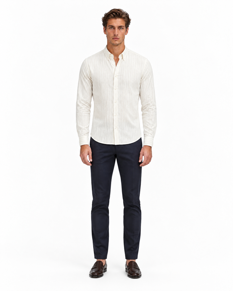 Camisa Rocco de raya tono sobre tono